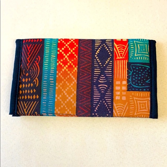 African Canvas Wallet | Tribal Clutch Bag Passport Holder Unisex Money Pouch - Picture 6 of 9